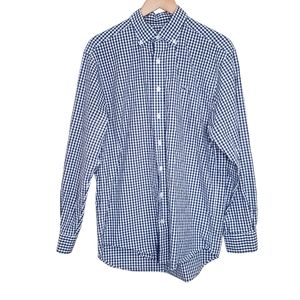Vineyard Vines Classic Fit Whale Shirt in Blue Gingham Plaid